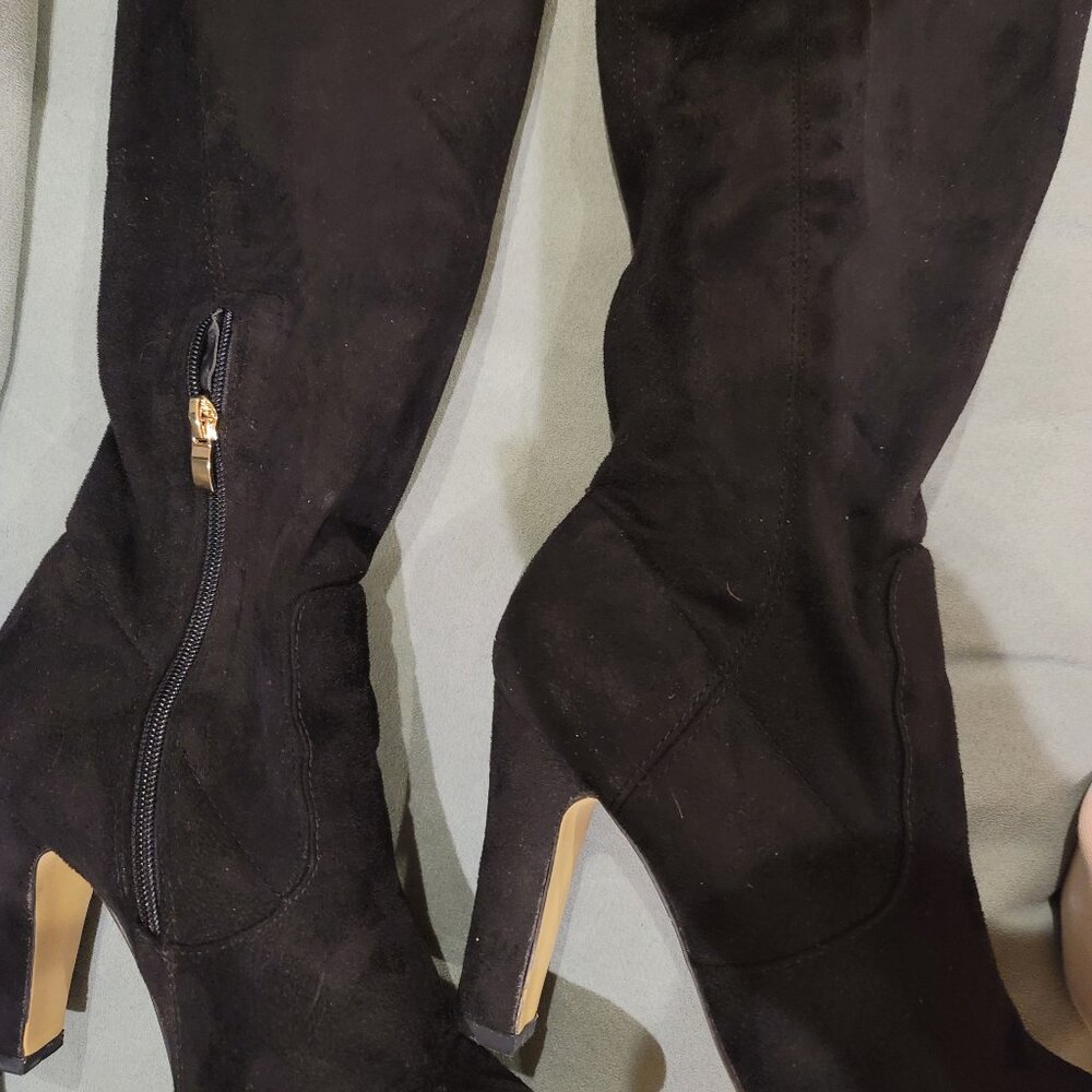 Black knee high boots